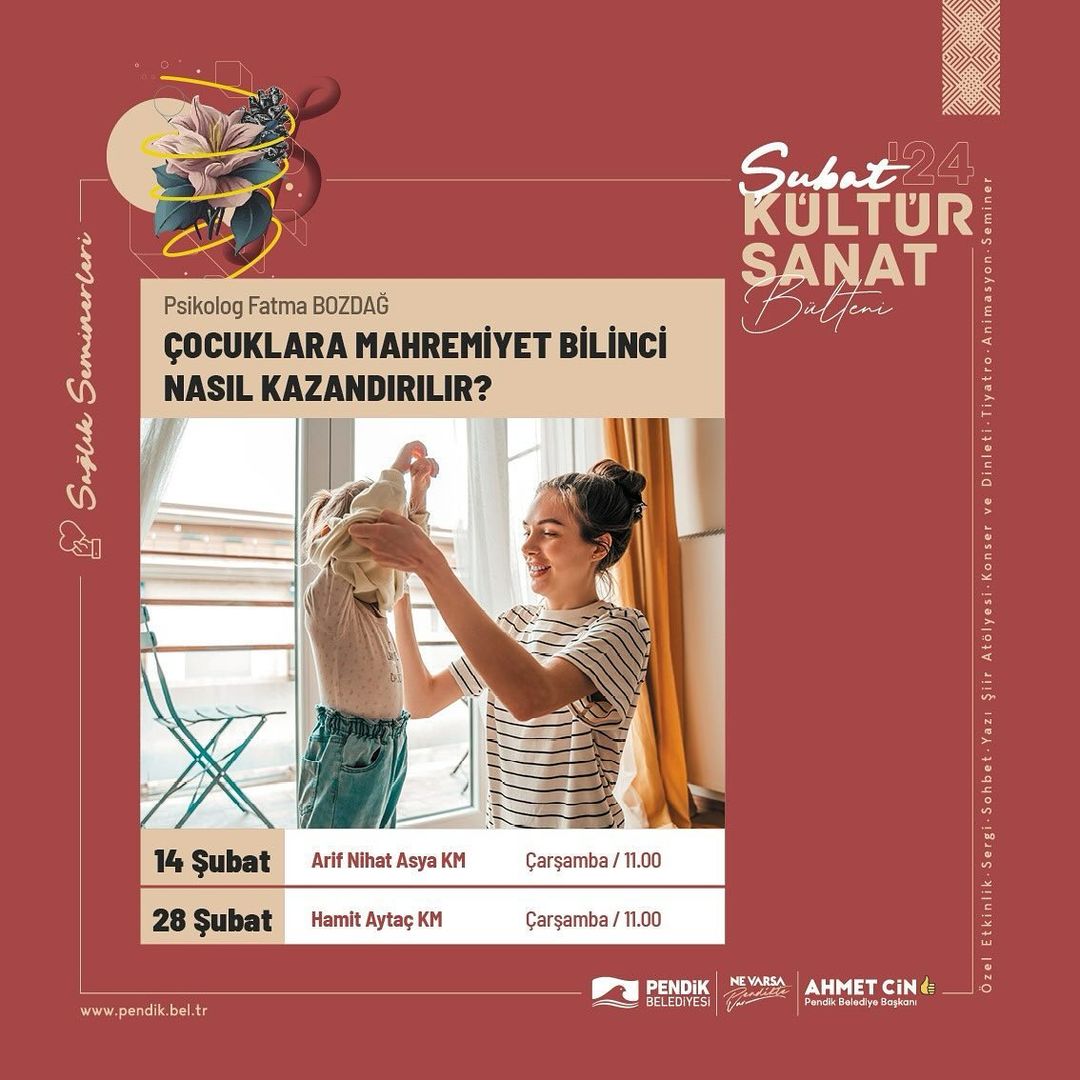 Pendik Kültür Sanat - "Çocuklara Mahremiyet Bilinci Nasıl Kazandırılır?" Sağlık Semineri: Psikolog Fatma Bozdağ
